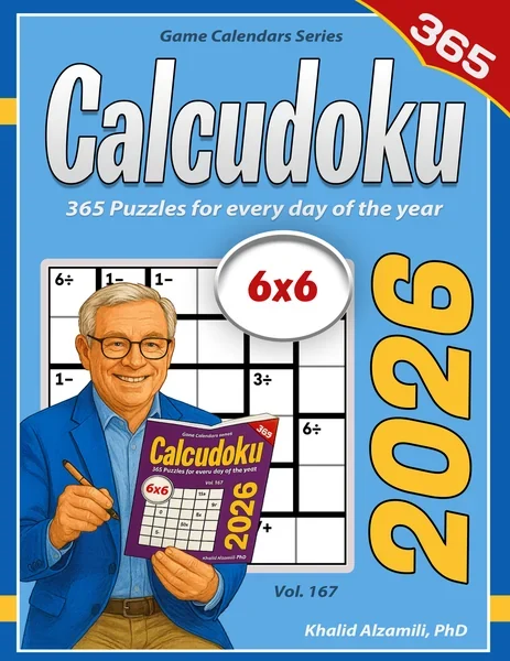 2026 Calcudoku: 365 Puzzles (6x6) for Every Day of the Year by Dr. Khalid Alzamili – front cover