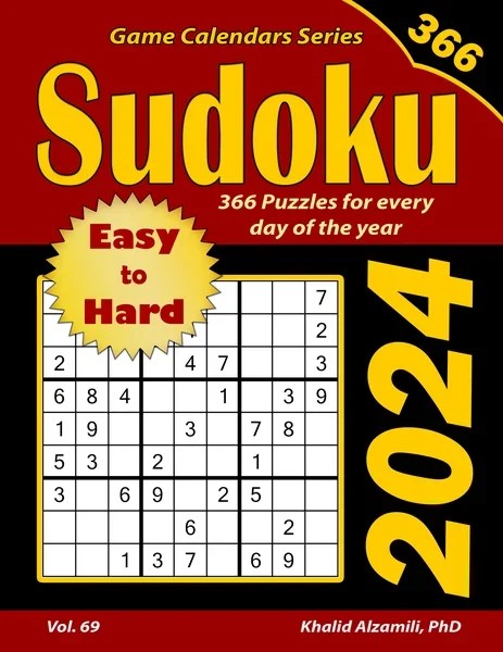 2024 Sudoku: 366 Easy to Hard Puzzles for Every Day of the Year by Dr. Khalid Alzamili – front cover