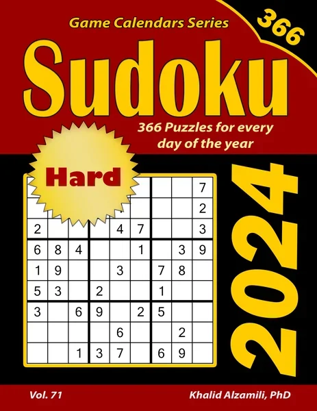 2024 Sudoku: 366 Hard Puzzles for Every Day of the Year by Dr. Khalid Alzamili – front cover