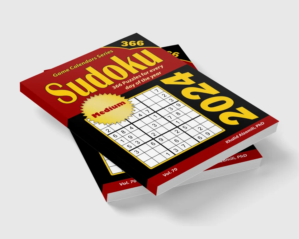 2024 Sudoku: 366 Medium Puzzles for Every Day of the Year by Dr. Khalid Alzamili – stacked book view