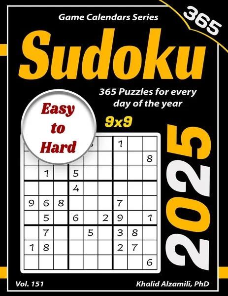 2025 Sudoku: 365 Easy to Hard (9x9) Puzzles for Every Day of the Year by Dr. Khalid Alzamili – front cover
