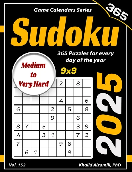 2025 Sudoku: 365 Medium to Very Hard (9x9) Puzzles for Every Day of the Year by Dr. Khalid Alzamili – front cover