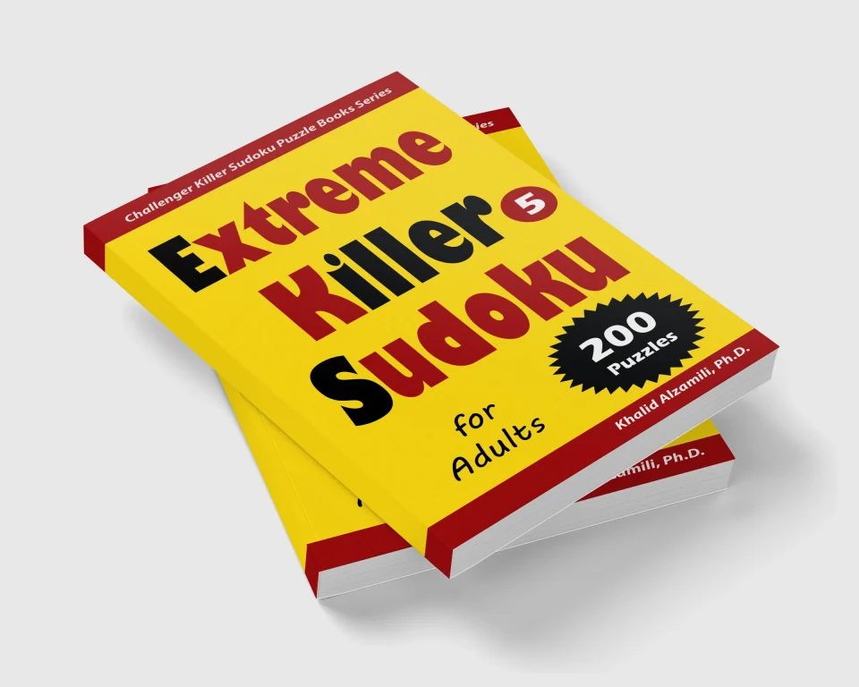 Extreme Sudoku for Adults: 200 Extreme (9x9) Puzzles by Dr. Khalid Alzamili – stacked book view