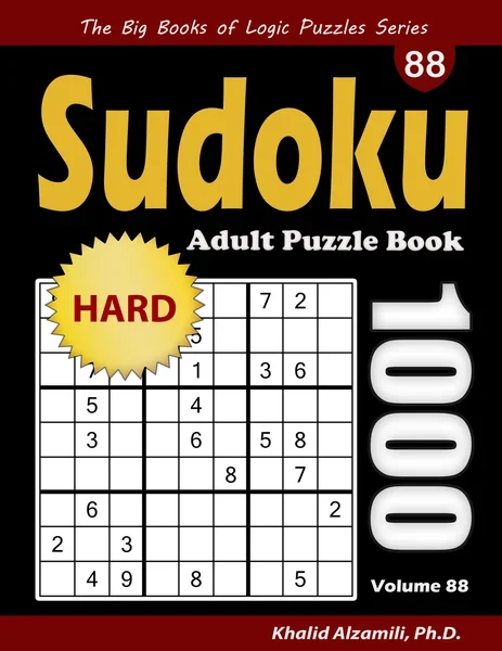 Sudoku Adult Puzzle Book: 1000 Hard Puzzles by Dr. Khalid Alzamili – front cover