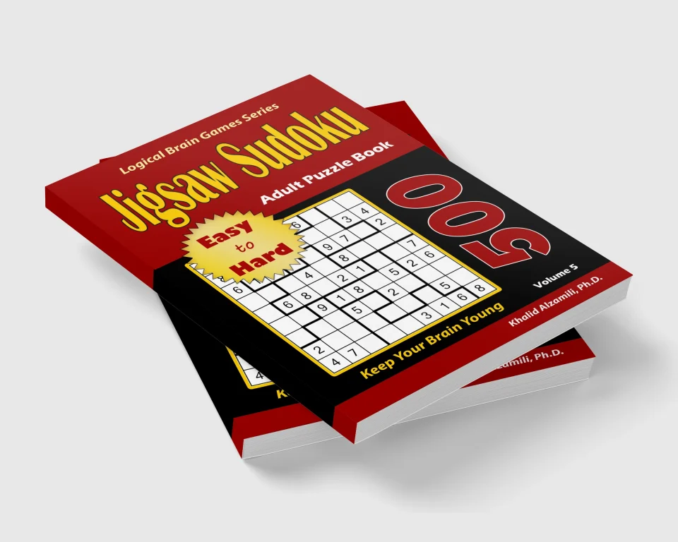 Sudoku For Adults & Seniors: 500 Easy to Hard :: Keep Your Brain Young by Dr. Khalid Alzamili – stacked book view