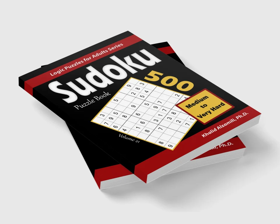 Sudoku Puzzle Book : 500 Medium to Very Hard : Keep Your Brain Young by Dr. Khalid Alzamili – stacked book view