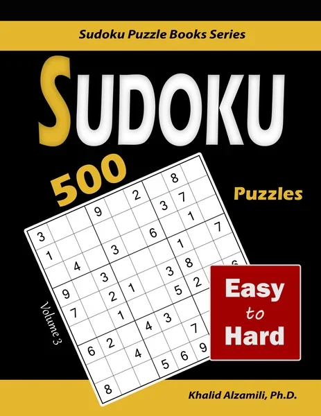 Sudoku: 500 Easy to Hard by Dr. Khalid Alzamili – front cover