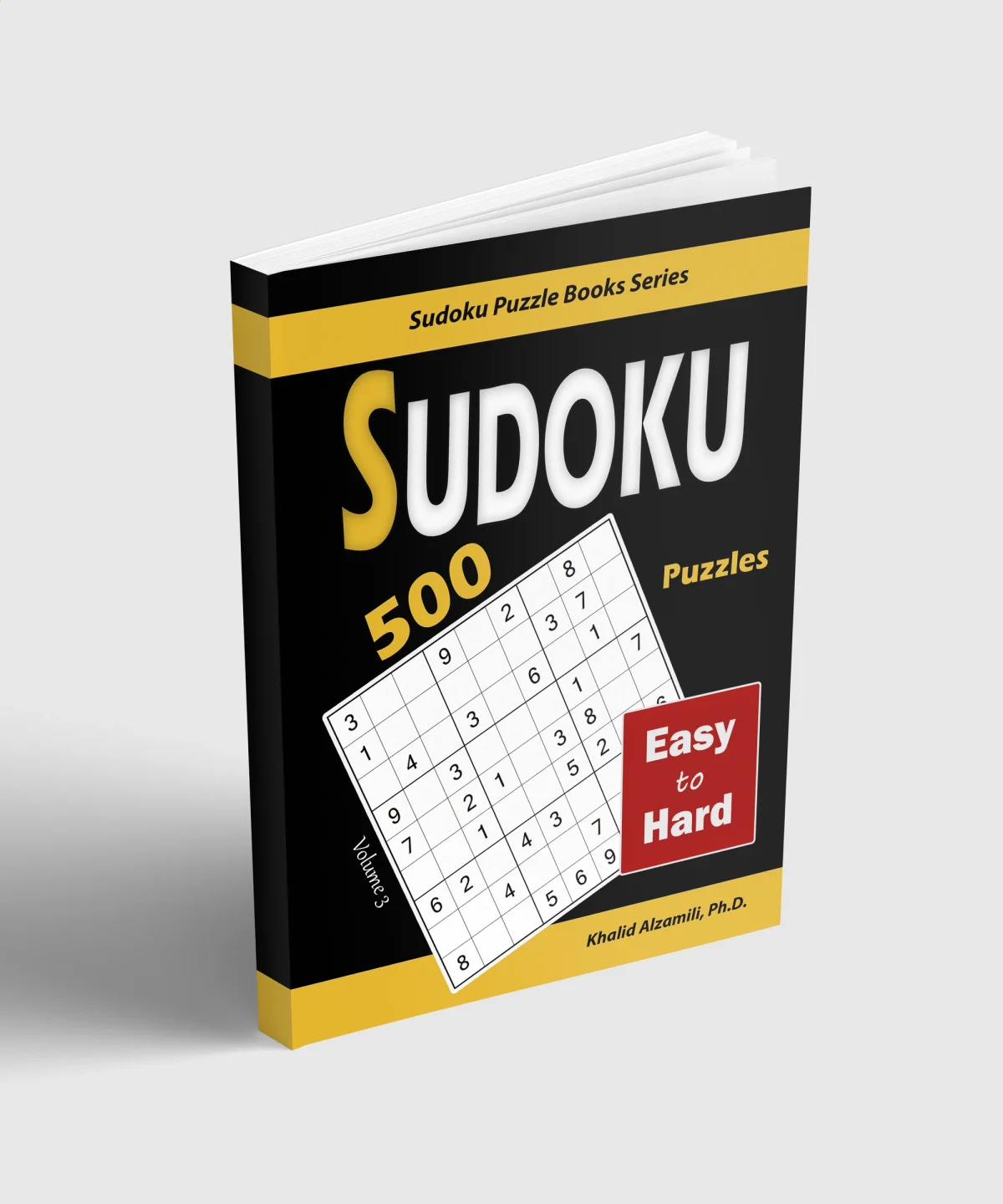 Sudoku: 500 Easy to Hard by Dr. Khalid Alzamili – standing book view