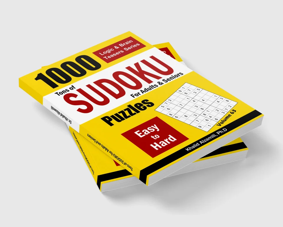 Tons of Sudoku for Adults & Seniors: 1000 Easy to Hard Puzzles by Dr. Khalid Alzamili – stacked book view