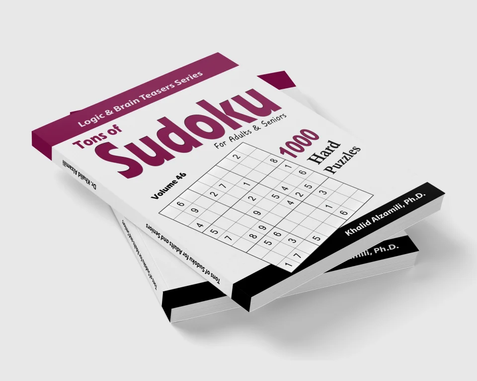 Tons of Sudoku for Adults & Seniors: 1000 Hard Puzzles by Dr. Khalid Alzamili – stacked book view