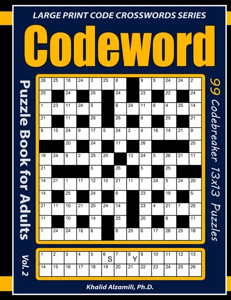 Codeword Puzzle Book for Adults : 99 Codebreaker (13x13) Puzzles with Solutions by Dr. Khalid Alzamili – front cover