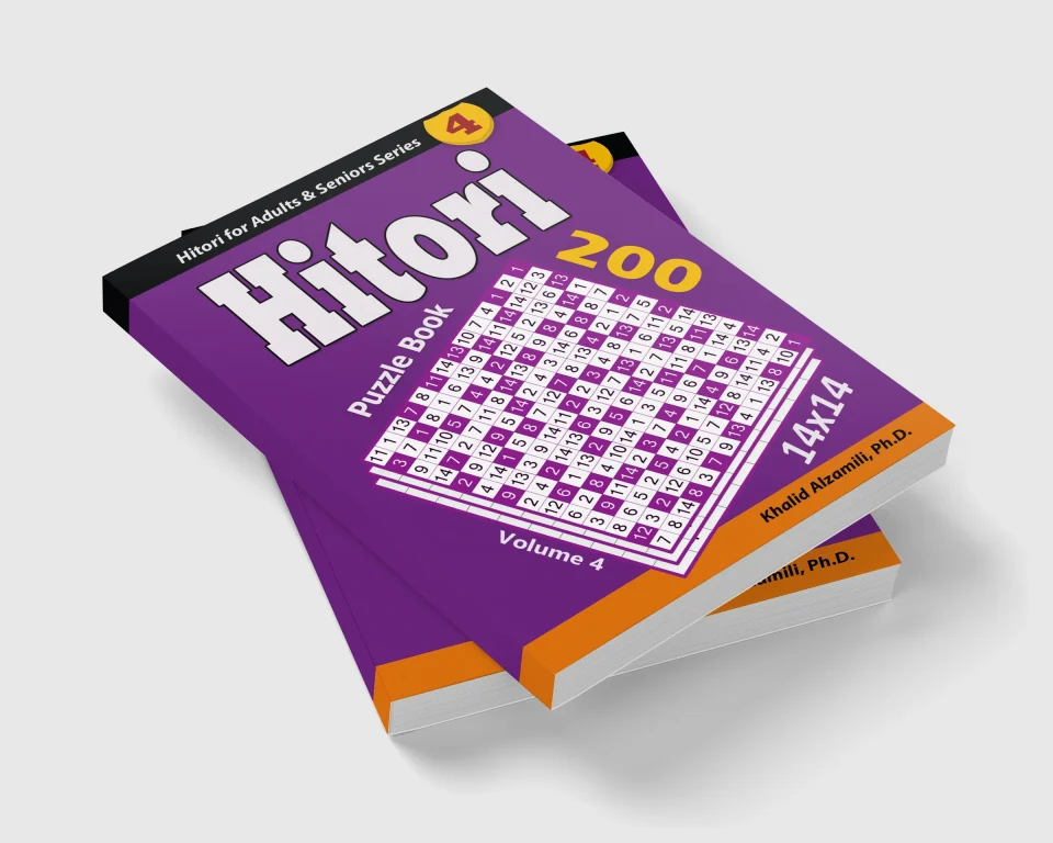 Hitori Puzzle Book: 200 Puzzles (14x14) : Keep Your Brain Young by Dr. Khalid Alzamili – stacked book view