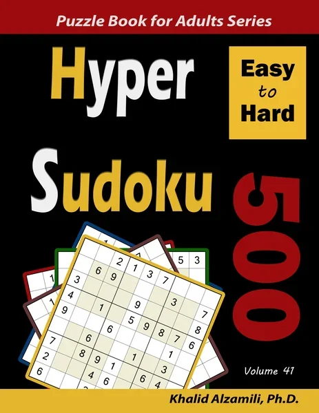 Hyper Sudoku: 500 Easy to Hard by Dr. Khalid Alzamili – front cover