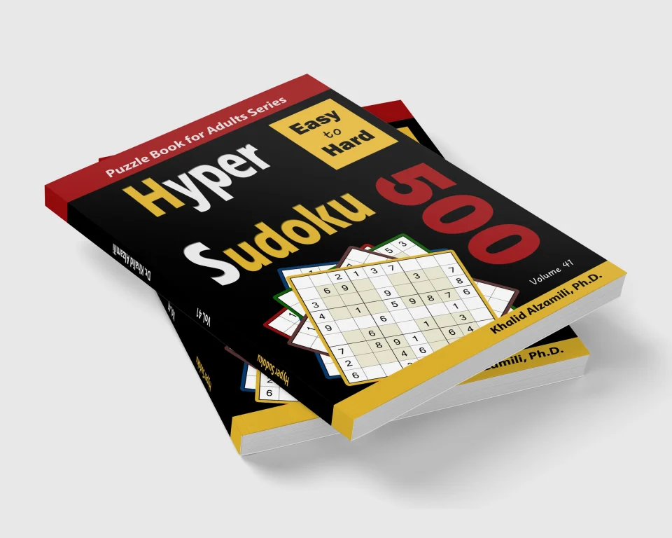 Hyper Sudoku: 500 Easy to Hard by Dr. Khalid Alzamili – stacked book view