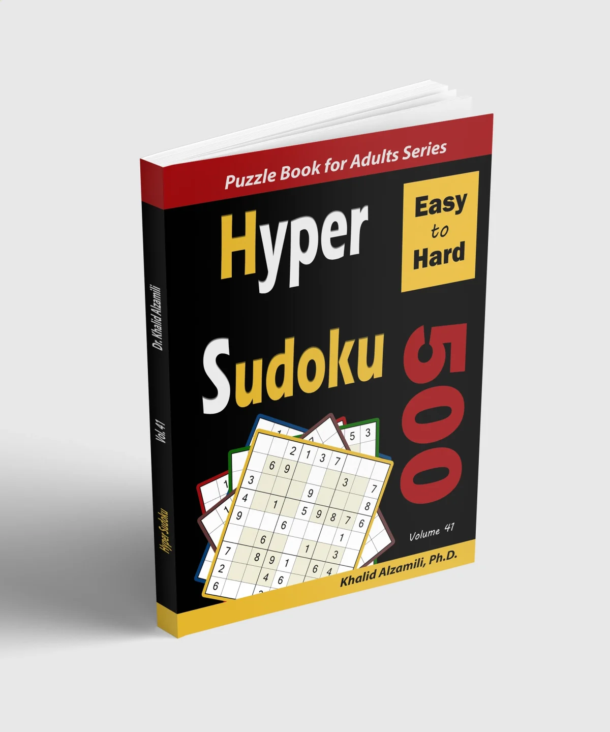 Hyper Sudoku: 500 Easy to Hard by Dr. Khalid Alzamili – standing book view