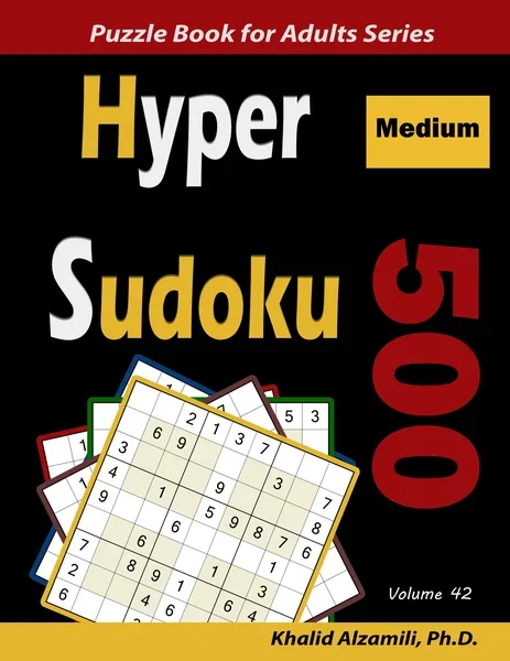 Hyper Sudoku: 500 Medium Puzzles by Dr. Khalid Alzamili – front cover