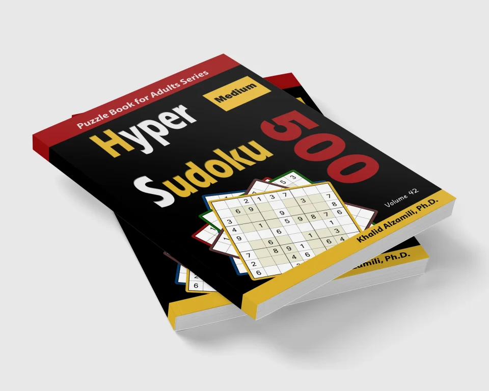Hyper Sudoku: 500 Medium Puzzles by Dr. Khalid Alzamili – stacked book view