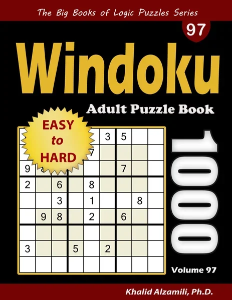 Windoku Adult Puzzle Book : 1000 Easy to Hard Hyper Sudoku Puzzles by Dr. Khalid Alzamili – front cover
