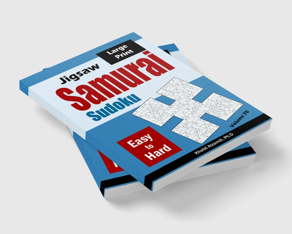 Jigsaw Samurai Sudoku: 500 Easy to Hard Jigsaw Sudoku Puzzles Overlapping into 100 Samurai Style by Dr. Khalid Alzamili – stacked book view