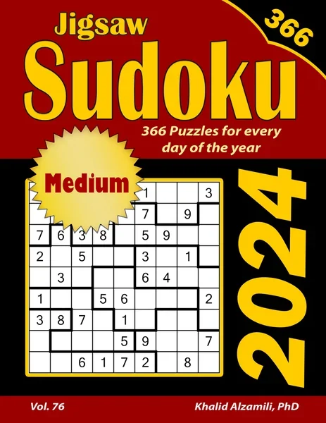 2024 Jigsaw Sudoku : 366 Medium Puzzles for Every Day of the Year by Dr. Khalid Alzamili – front cover