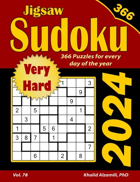 2024 Jigsaw Sudoku: 366 Very Hard Puzzles for Every Day of the Year by Dr. Khalid Alzamili – front cover