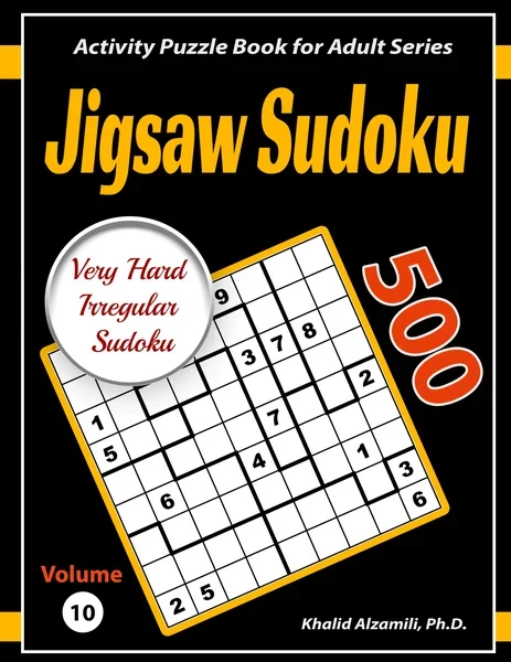 Jigsaw Sudoku: 500 Very Hard Irregular Sudoku Puzzles by Dr. Khalid Alzamili – front cover