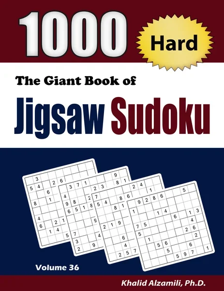 The Giant Book of Jigsaw Sudoku: 1000 Hard Jigsaw Sudoku Puzzles by Dr. Khalid Alzamili – front cover