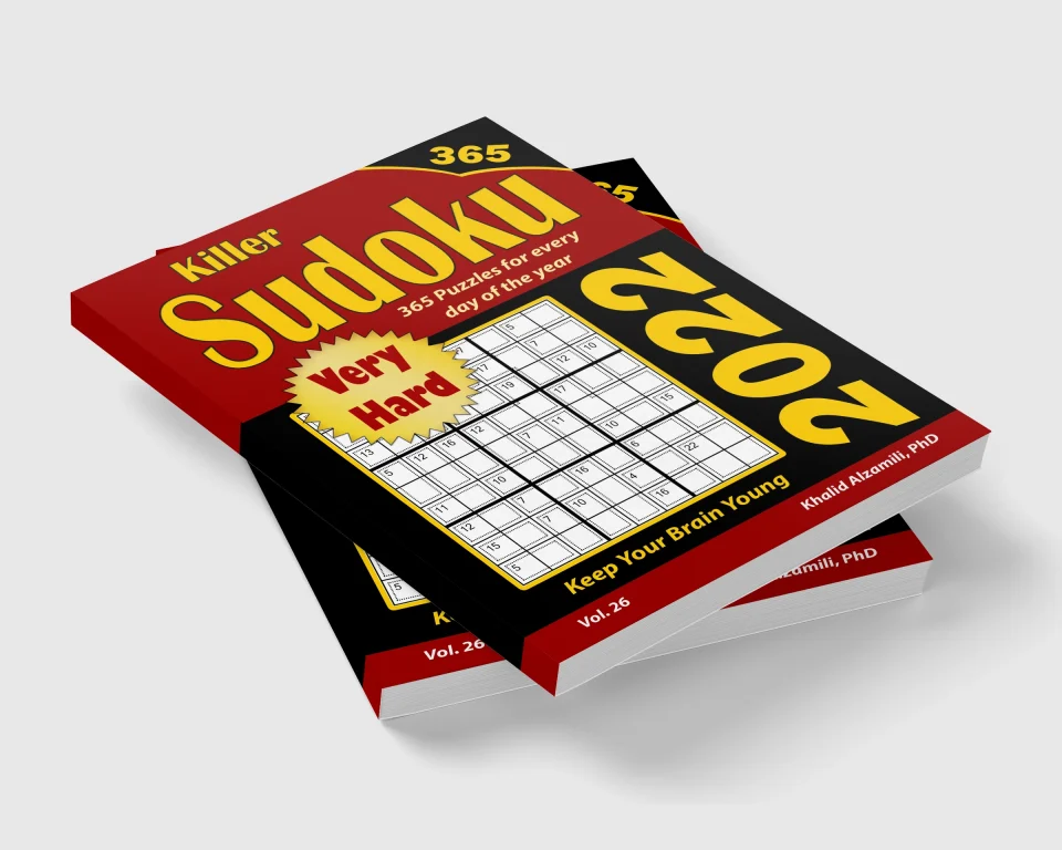 2022 Killer Sudoku: 365 Very Hard Puzzles for Every Day of the Year : Keep Your Brain Young by Dr. Khalid Alzamili – stacked book view
