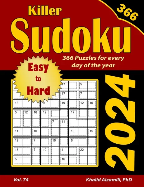 2024 Killer Sudoku : 366 Easy to Hard Puzzles for Every Day of the Year by Dr. Khalid Alzamili – front cover