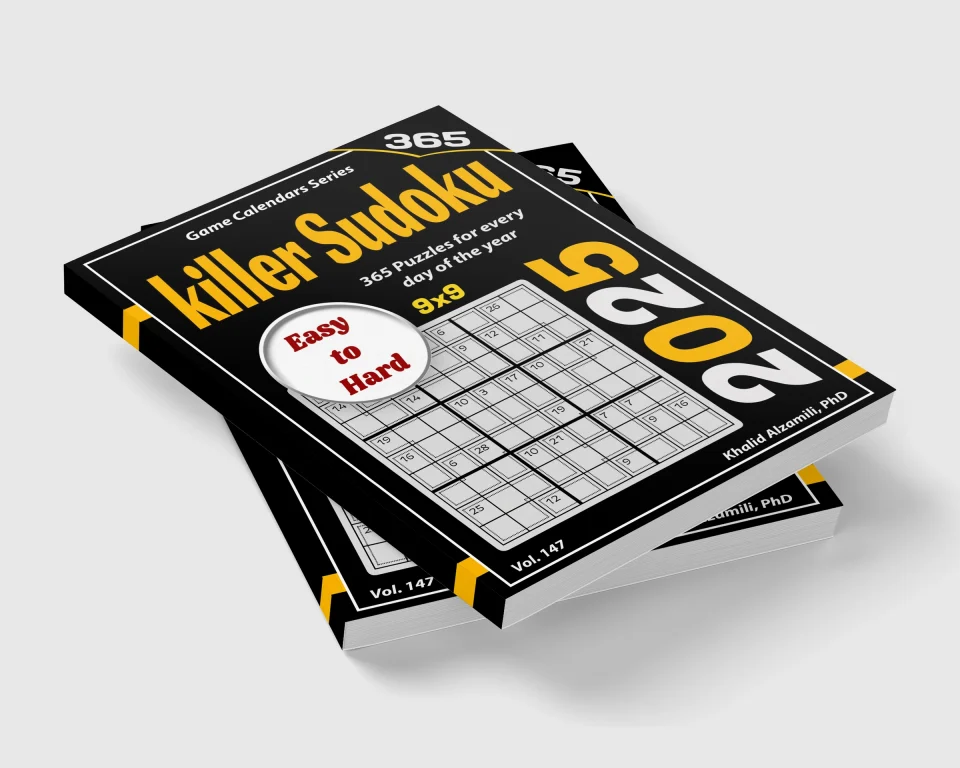 2025 Killer Sudoku: 365 Easy to Hard (9x9) Puzzles for Every Day of the Year by Dr. Khalid Alzamili – stacked book view
