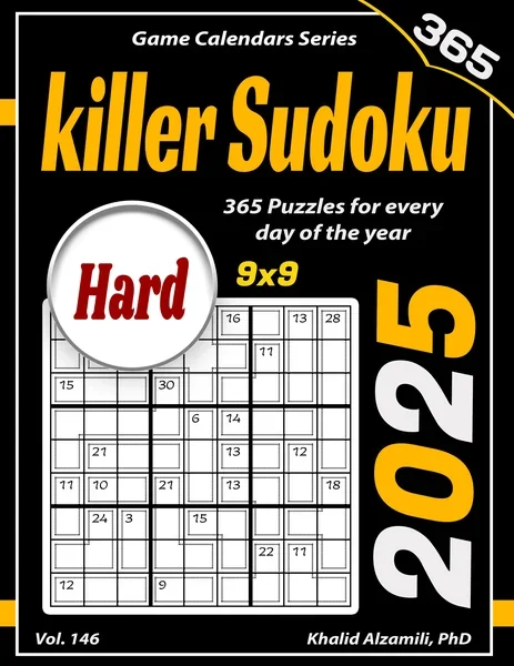 2025 Killer Sudoku: 365 Hard (9x9) Puzzles for Every Day of the Year by Dr. Khalid Alzamili – front cover