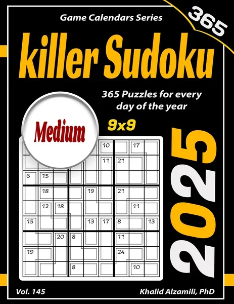 2025 Killer Sudoku: 365 Medium (9x9) Puzzles for Every Day of the Year by Dr. Khalid Alzamili – front cover