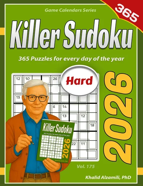 2026 Killer Sudoku: 365 Hard (9x9) Puzzles for Every Day of the Year by Dr. Khalid Alzamili – front cover