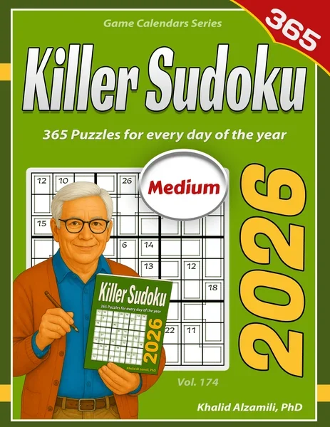 2026 Killer Sudoku: 365 Medium (9x9) Puzzles for Every Day of the Year by Dr. Khalid Alzamili – front cover