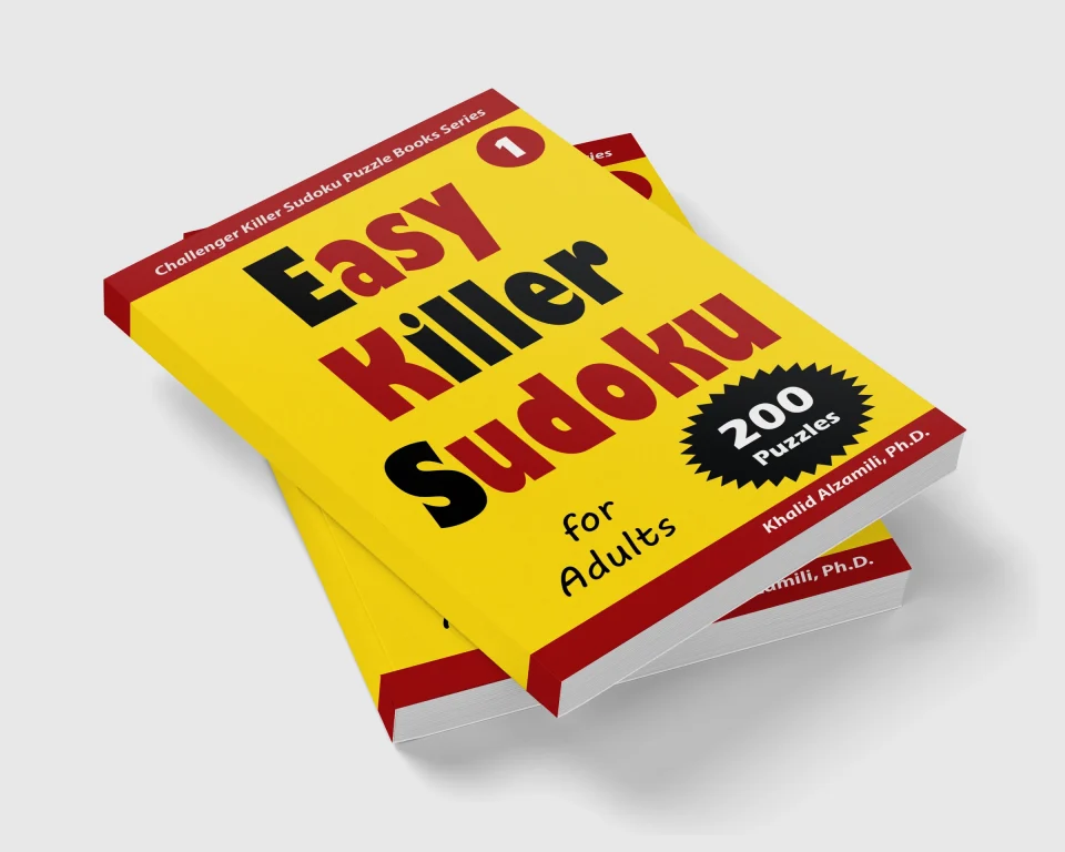 Easy Killer Sudoku for Adult: 200 Easy (9x9) Puzzles by Dr. Khalid Alzamili – stacked book view
