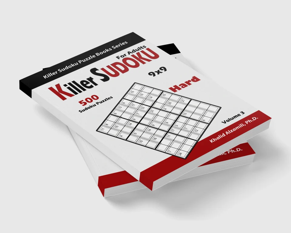 Killer Sudoku for Adults: 500 Hard Killer Sudoku (9x9) Puzzles : Keep Your Brain Young by Dr. Khalid Alzamili – stacked book view