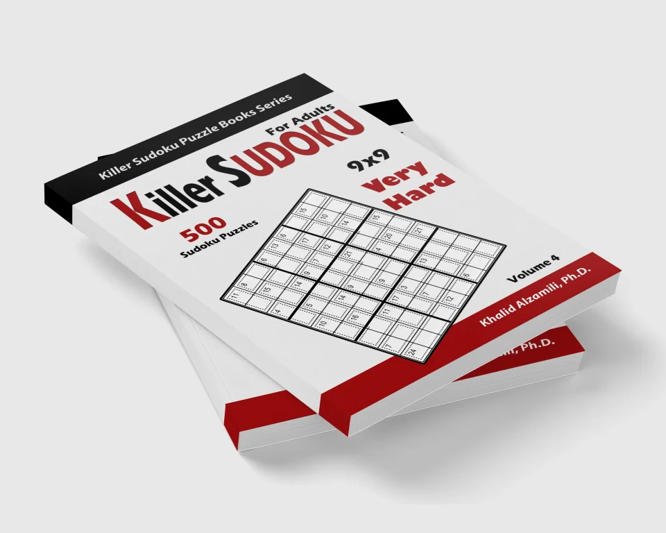Killer Sudoku For Adults: 500 Very Hard Killer Sudoku (9x9) Puzzles : Keep Your Brain Young by Dr. Khalid Alzamili – stacked book view