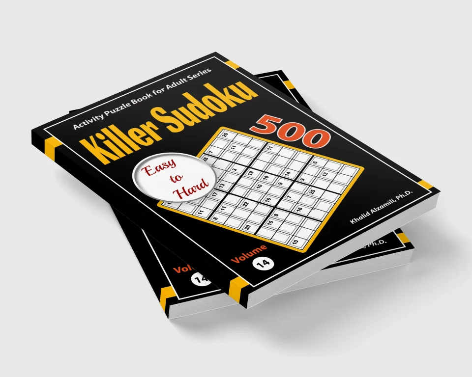Killer Sudoku: 500 Easy to Hard Sum Sudoku Puzzles by Dr. Khalid Alzamili – stacked book view