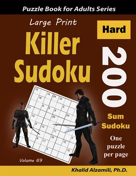 Large Print Killer Sudoku: 200 Hard Sum Sudoku Puzzles by Dr. Khalid Alzamili – front cover