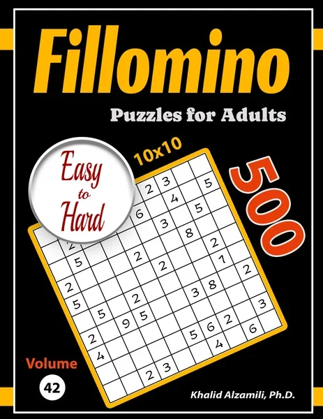 Activity Book : Logic Puzzles for Adults & Seniors: 500 Hard Puzzles (Sudoku - Fillomino - Straights - Futoshiki - Binary - Slitherlink - Sudoku X - Masyu - Minesweeper) by Dr. Khalid Alzamili – front cover