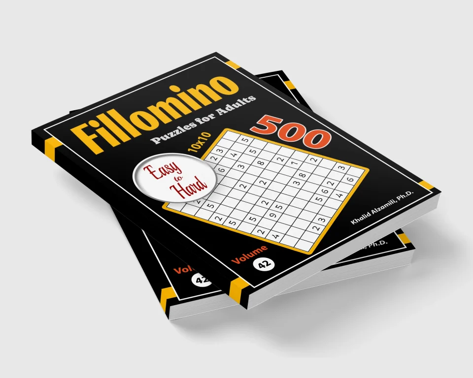 Activity Book : Logic Puzzles for Adults & Seniors: 500 Hard Puzzles (Sudoku - Fillomino - Straights - Futoshiki - Binary - Slitherlink - Sudoku X - Masyu - Minesweeper) by Dr. Khalid Alzamili – stacked book view