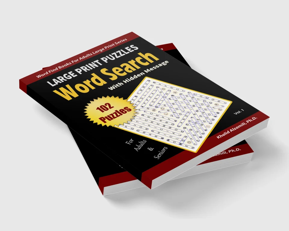 LARGE PRINT PUZZLES : Word Search With Hidden Message: 102 Puzzles for Adults & Seniors : Train Your Brain Anywhere, Anytime! — Word Search puzzle book