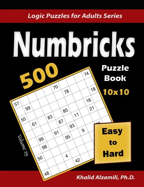 Numbricks Puzzle Book: 500 Easy to Hard (10x10) : Keep Your Brain Young by Dr. Khalid Alzamili – front cover