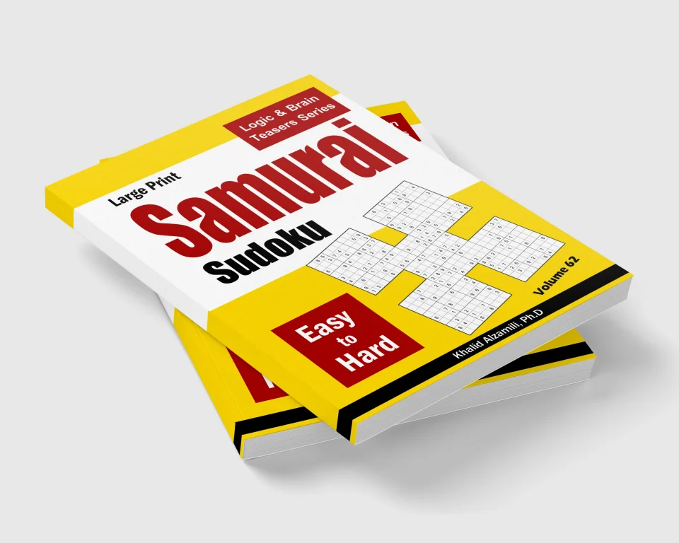 Large Print Samurai Sudoku: 500 Easy to Hard Sudoku Puzzles Overlapping into 100 Samurai Style by Dr. Khalid Alzamili – stacked book view