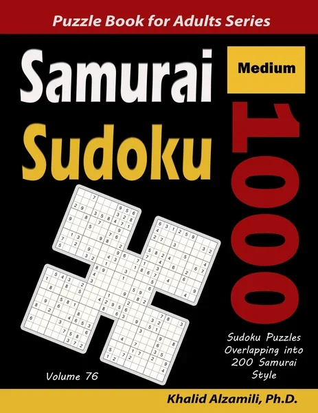 Samurai Sudoku: 1000 Medium Sudoku Puzzles Overlapping into 200 Samurai Style by Dr. Khalid Alzamili – front cover