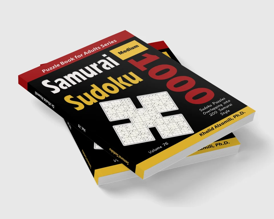 Samurai Sudoku: 1000 Medium Sudoku Puzzles Overlapping into 200 Samurai Style by Dr. Khalid Alzamili – stacked book view