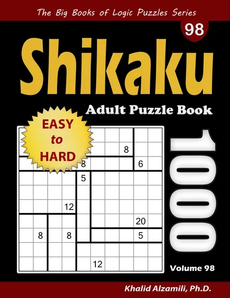 Shikaku Adult Puzzle Book: 1000 Easy to Hard Divide by Box Puzzles by Dr. Khalid Alzamili – front cover