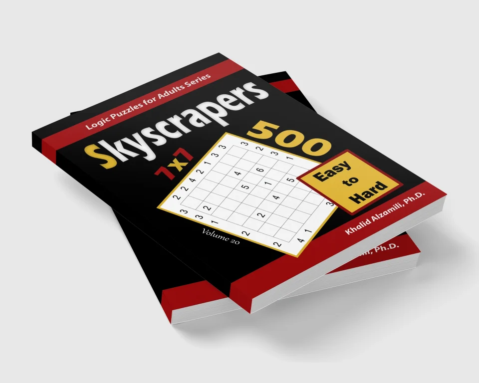 Skyscrapers Puzzle Book: 500 Easy to Hard (7x7) : Keep Your Brain Young by Dr. Khalid Alzamili – stacked book view