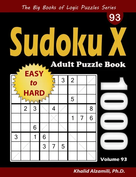 Sudoku X Adult Puzzle Book: 1000 Easy to Hard Puzzles by Dr. Khalid Alzamili – front cover