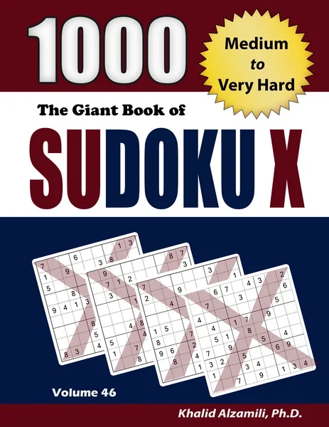 The Giant Book of Sudoku X: 1000 Medium to Very Hard Puzzles by Dr. Khalid Alzamili – front cover